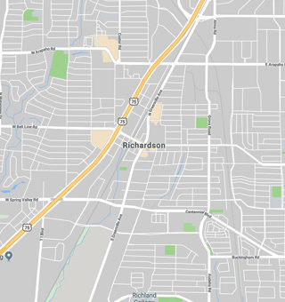 Map of richardson texas